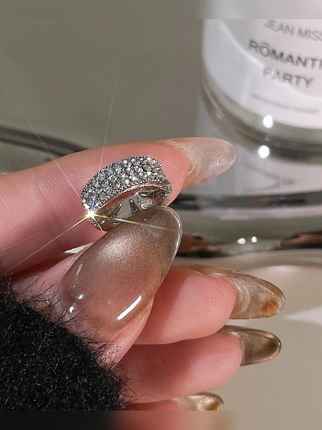 1# Rhinestone hair clip ~1.5cm