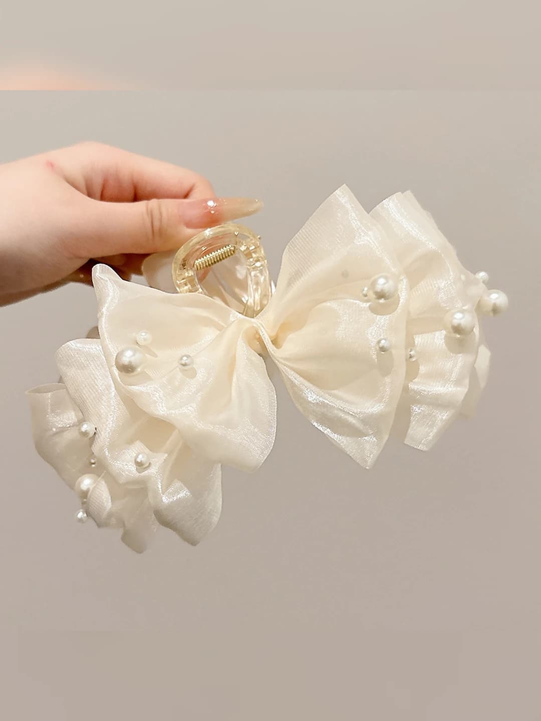 1# Off-white-base clip 13cm