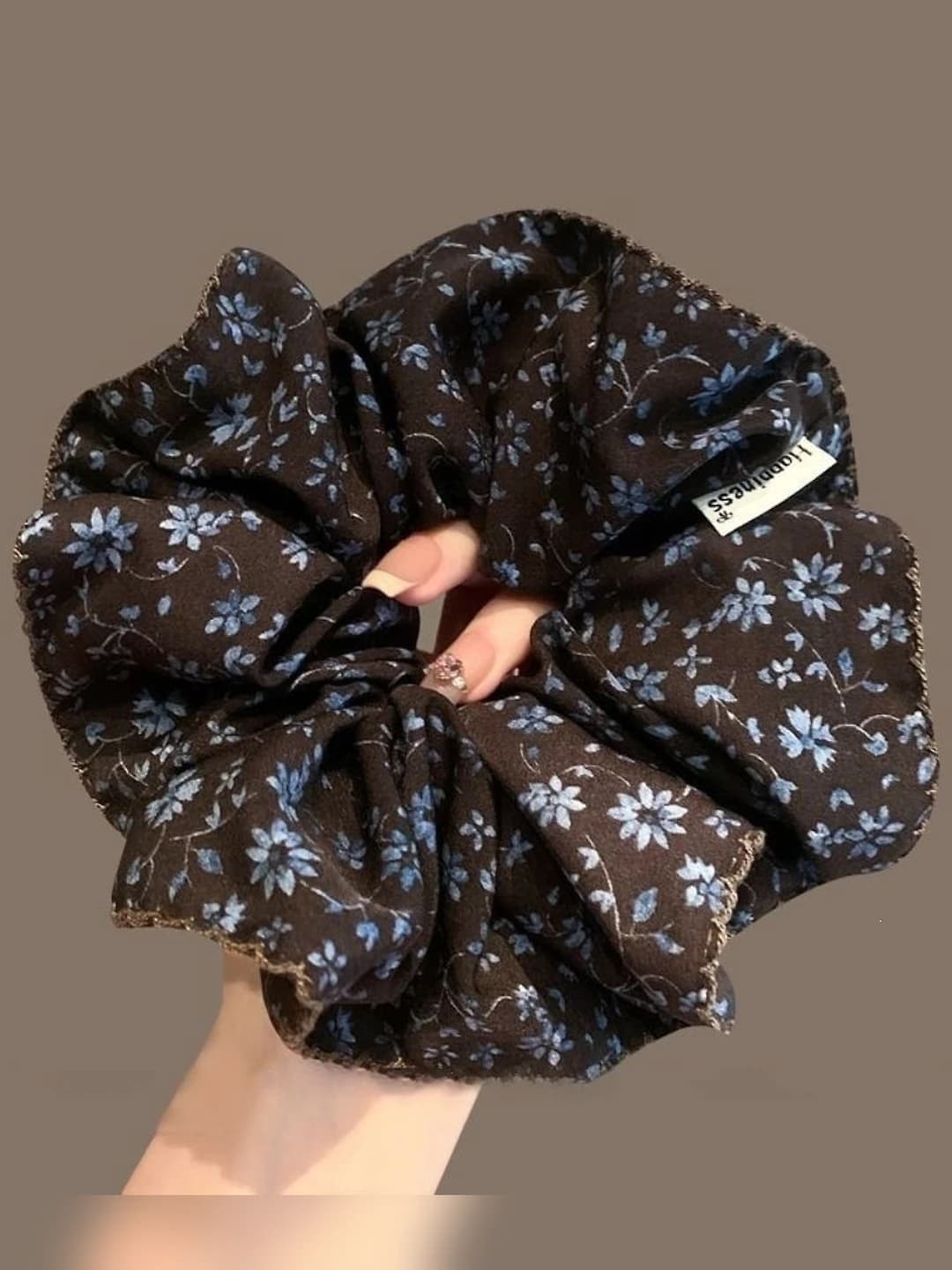 1# Coffee-blue, floral, ~17 cm