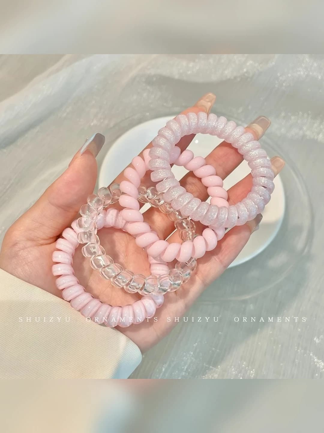 2# Светло-розовый-прозрачный 4 шт 5.5cm