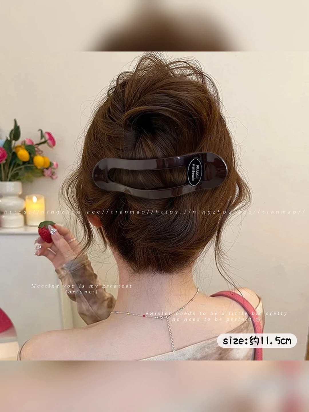 3# Korean style clip brown 11.5 cm