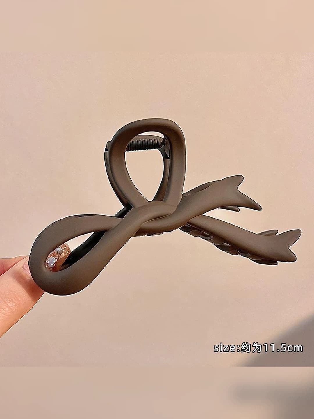 6# To'q kofe rangli tasma qisqich 11cm