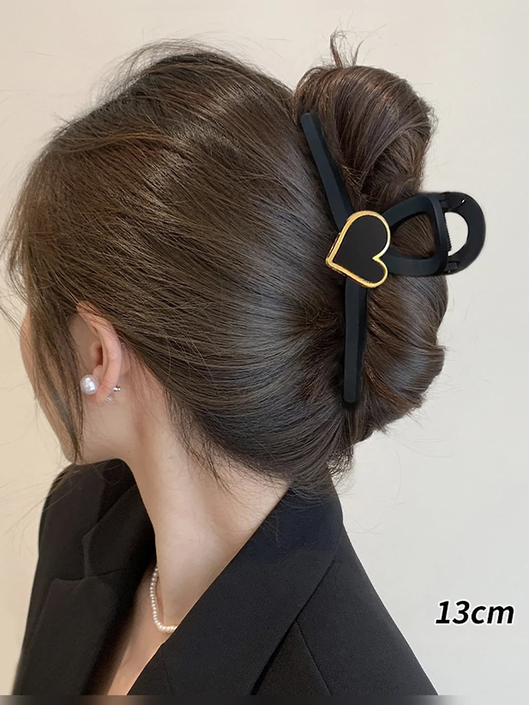 5# Чёрное большое сердце, 13 см