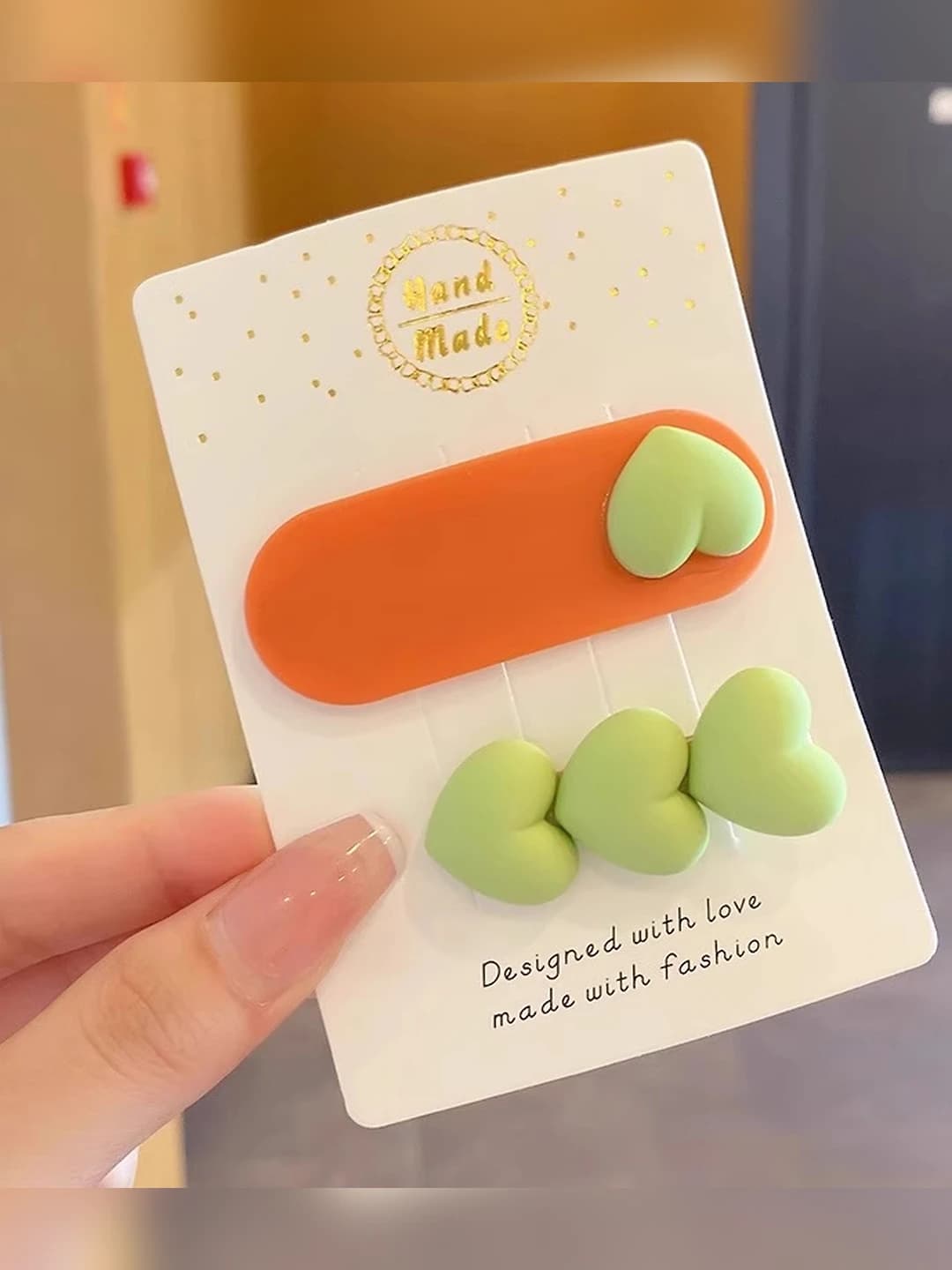 Green heart 6.6 cm/6.5 cm