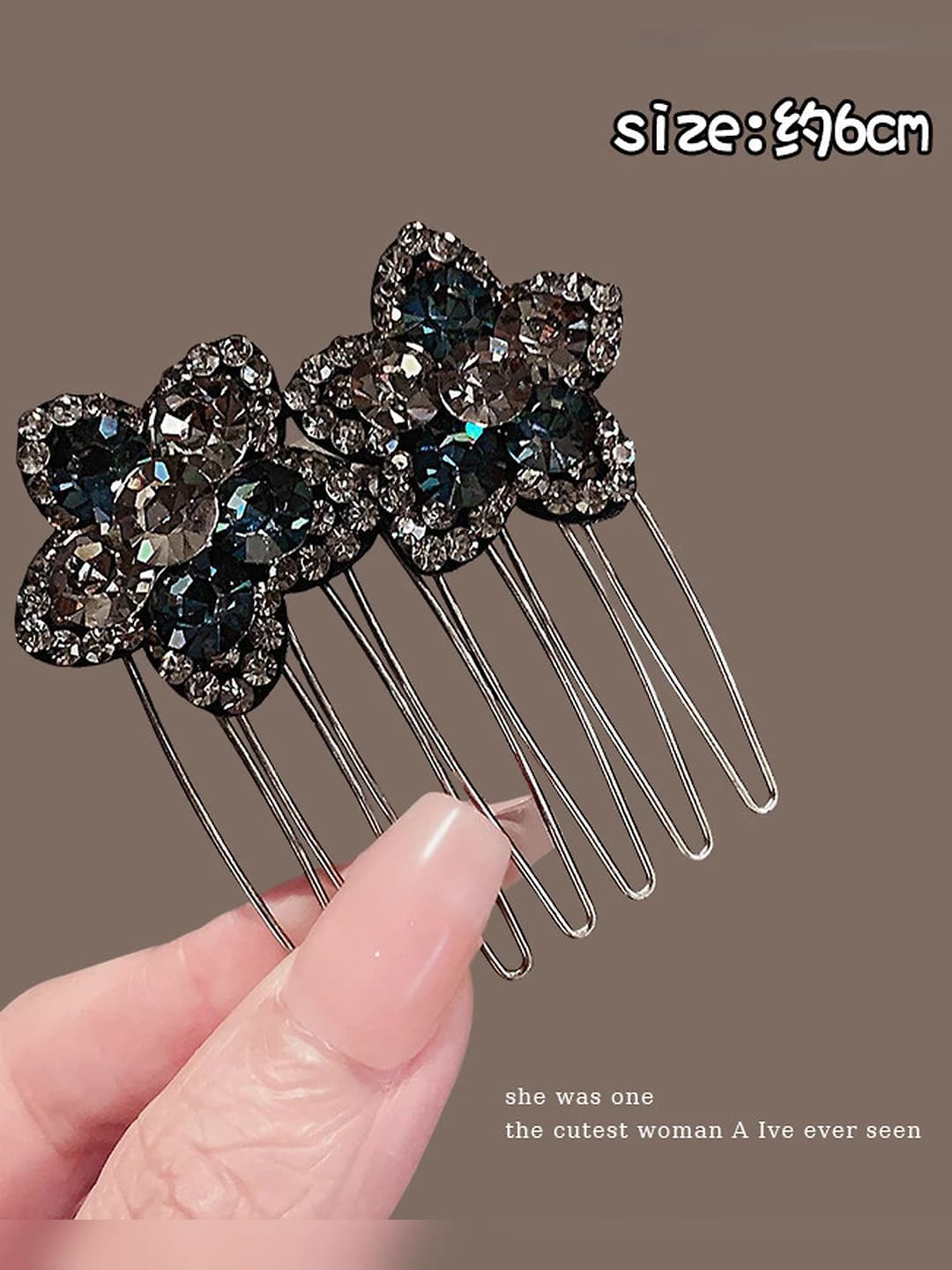 1# Grey - comb approx. 5 cm, flowers approx. 6 cm