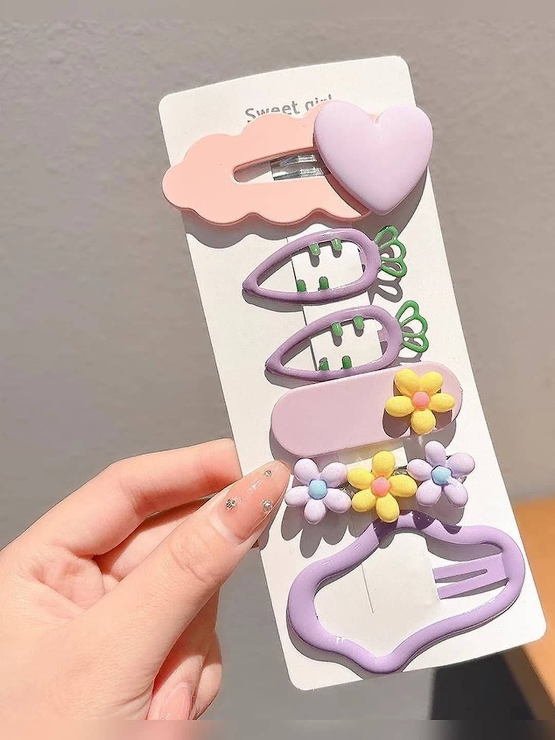 5# Purple hearts, 6-piece set