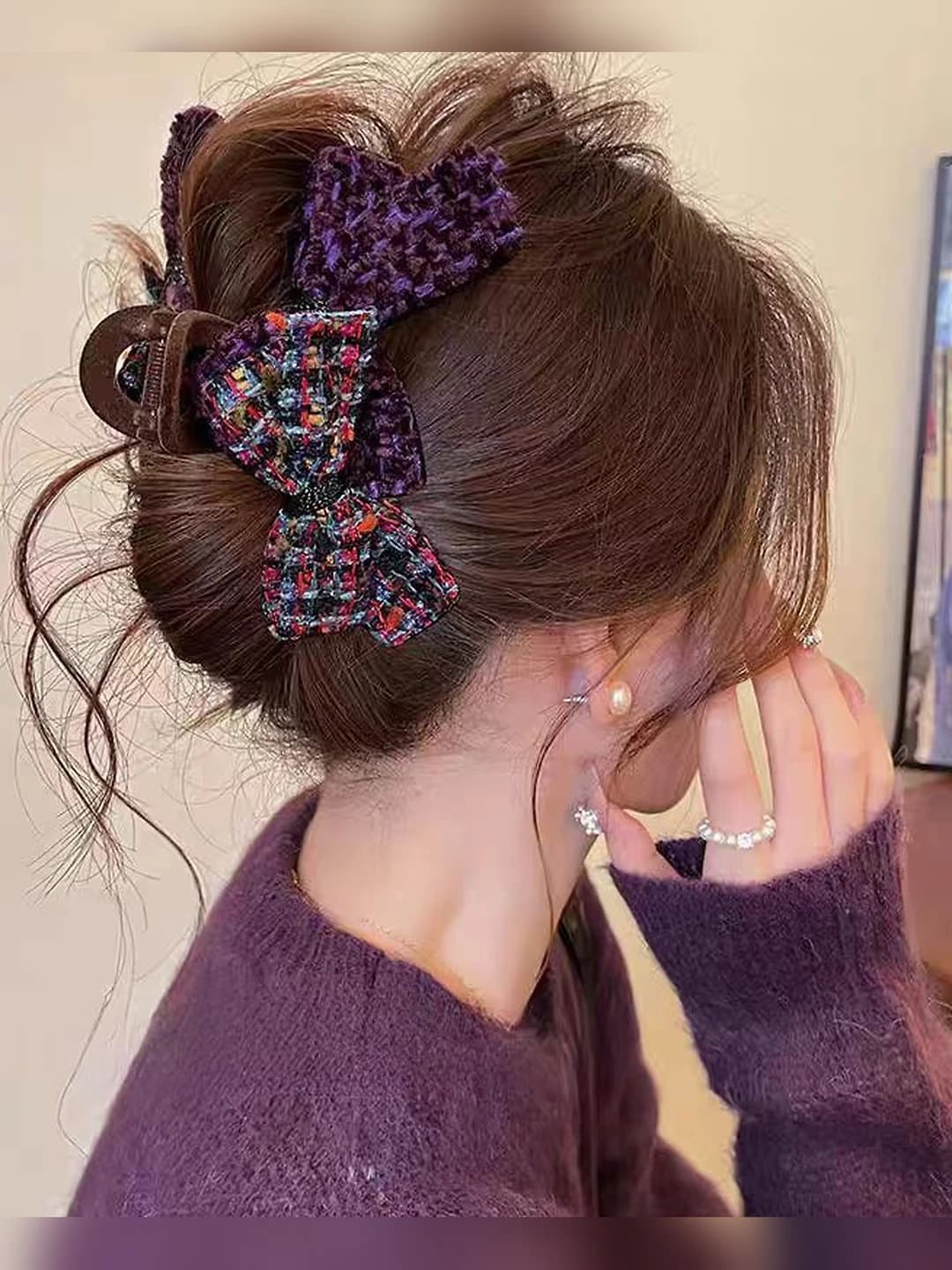 3# Purple grape bow approx 10 cm - Thin