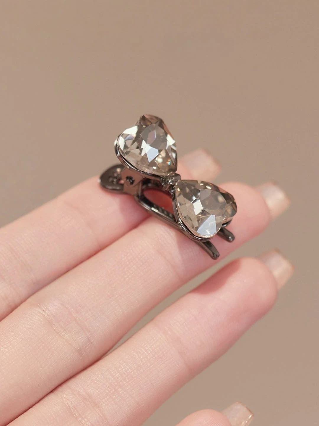 2# Серый двойное сердце зажим, 1 шт