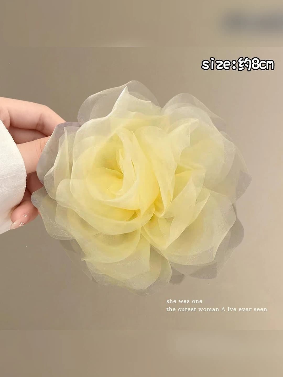 4# Yellow rose clip ~8 cm