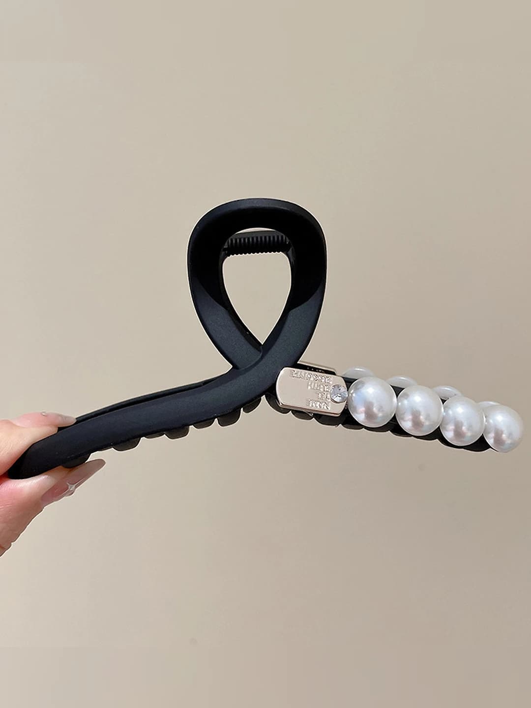 Матовый чёрный зажим 13 см