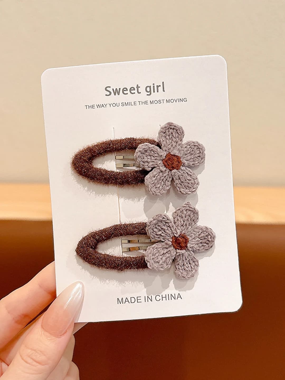 5# Purple floral, 6 cm