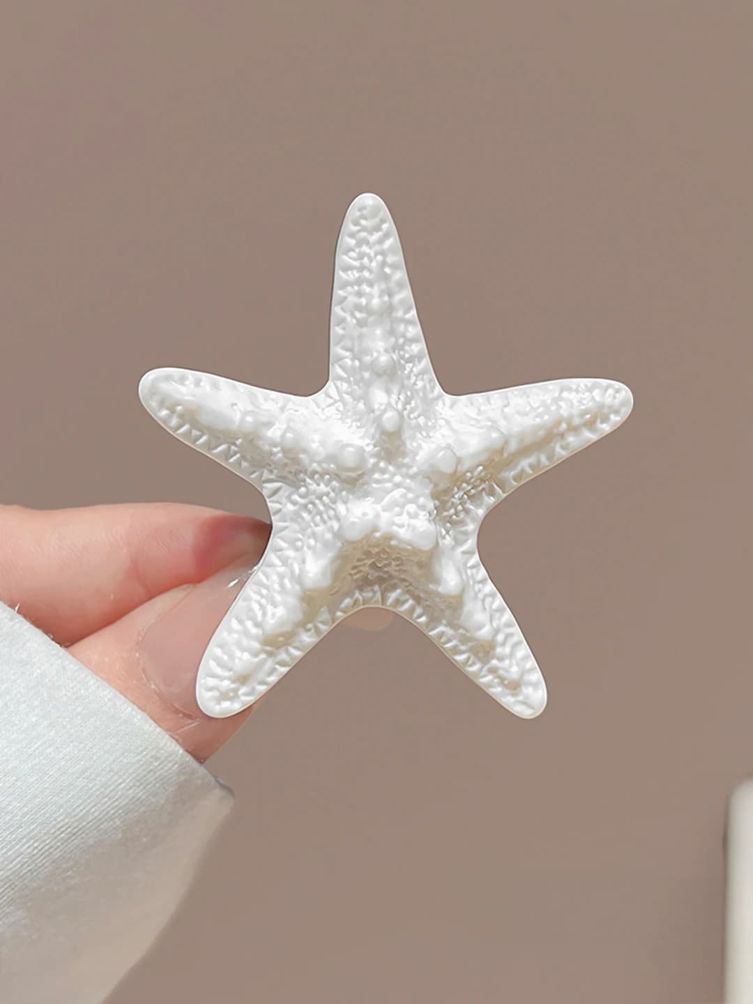 4# Starfish, white, 5.5 cm