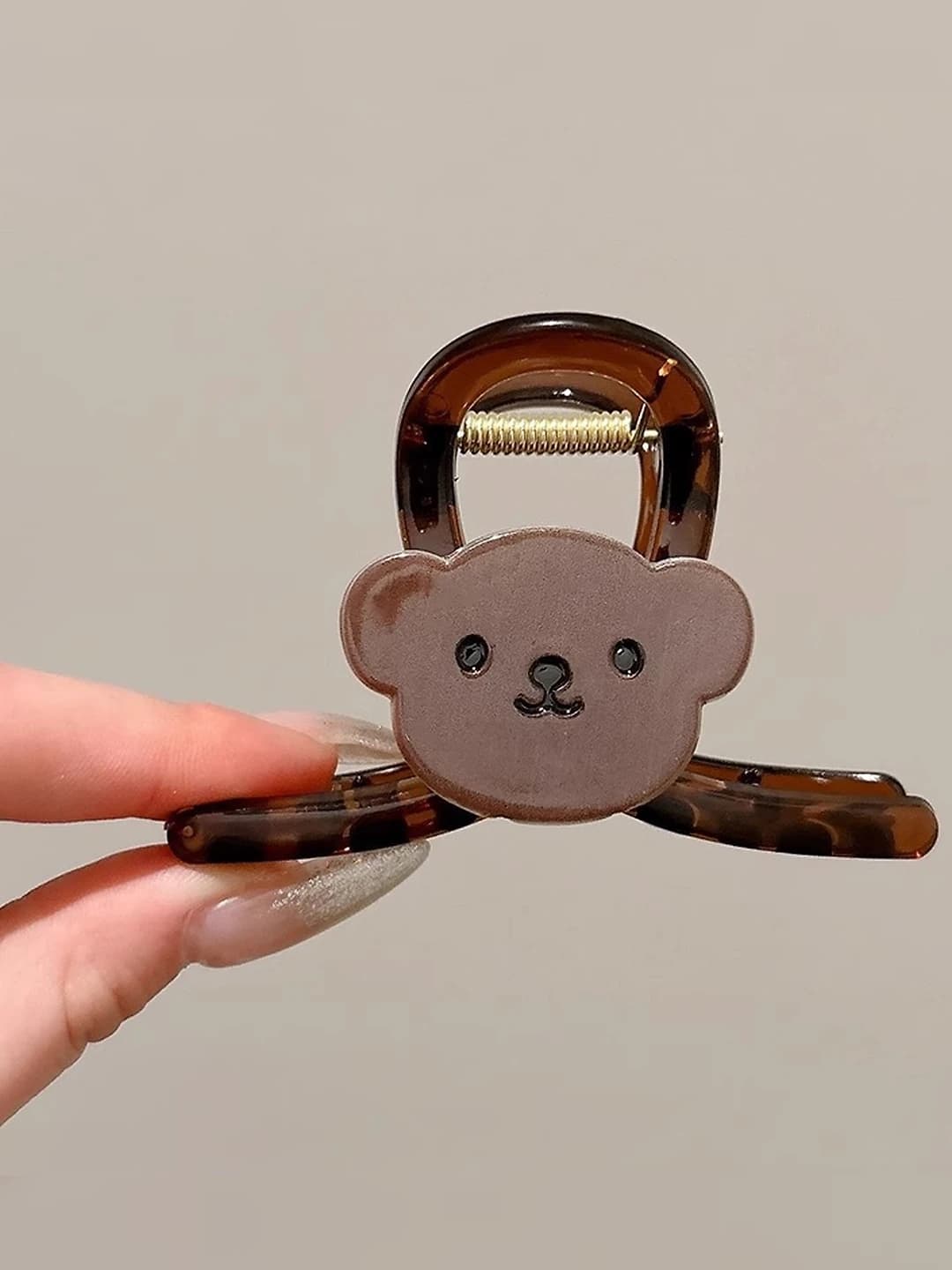 Чайно-коричневый, средний мишка клипс, 8 см