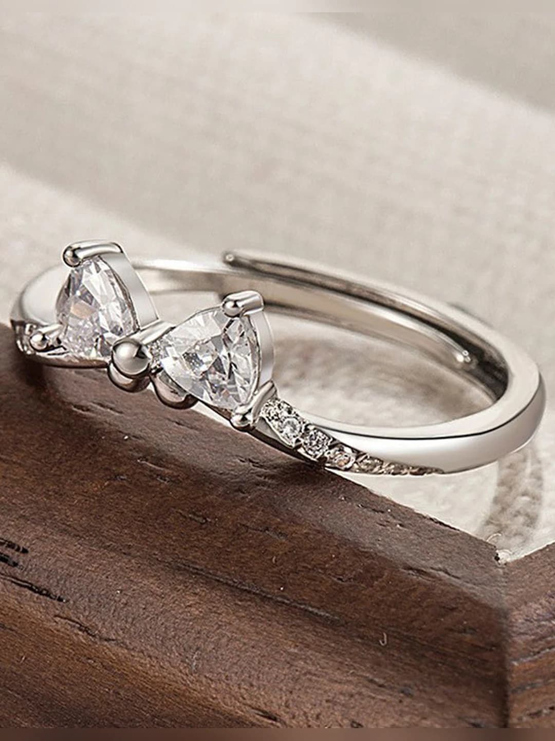 Zircon bow ring