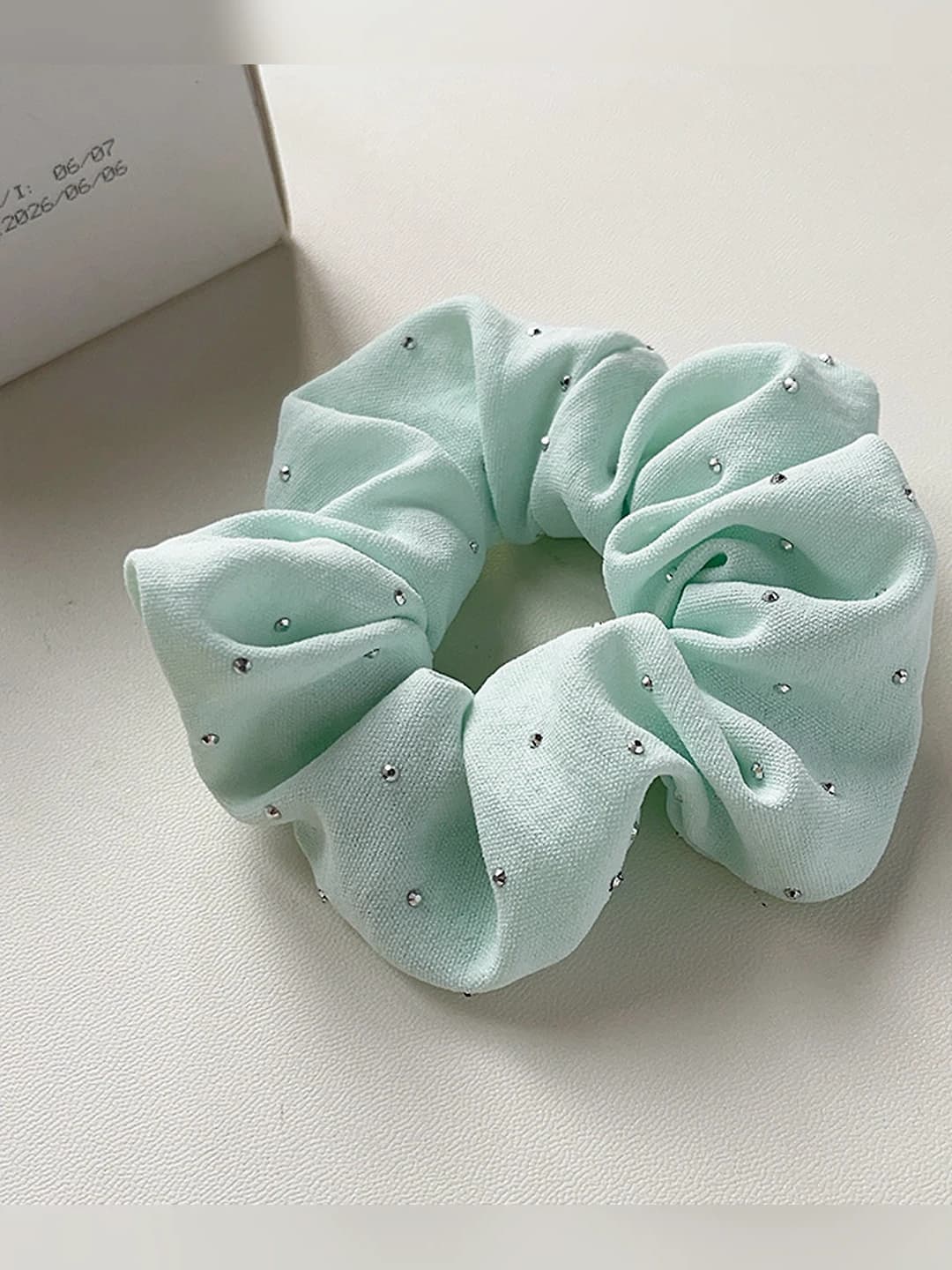 Light blue, rhinestone, large