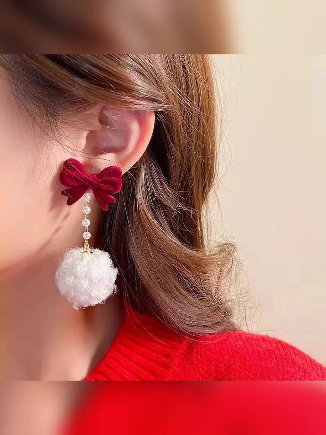 6# Wine red bow chain