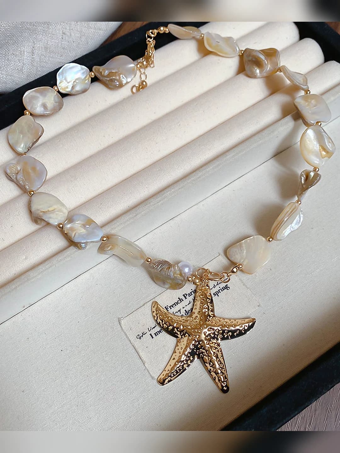 22# necklace-gold starfish