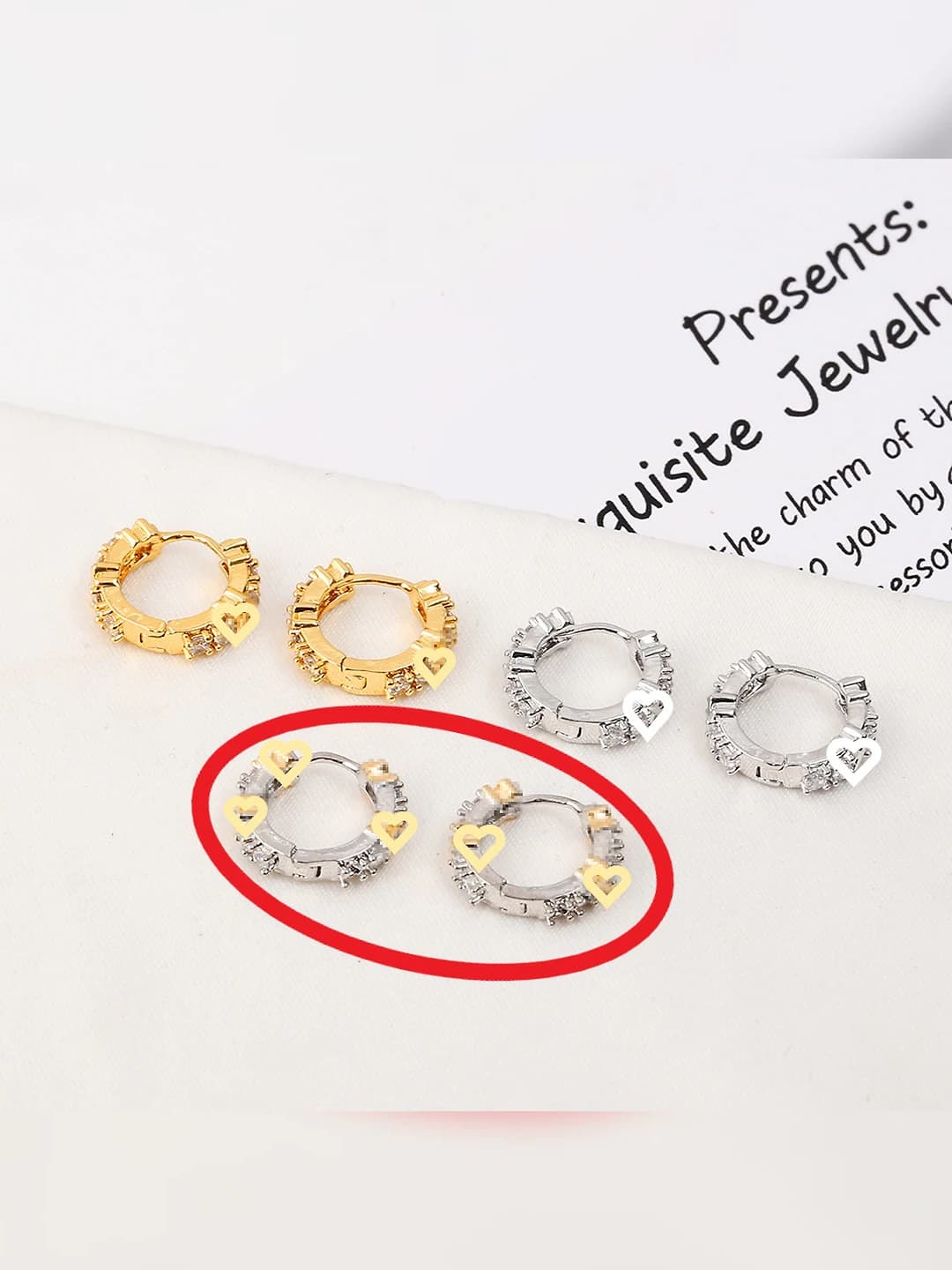 A-162 two-tone earrings