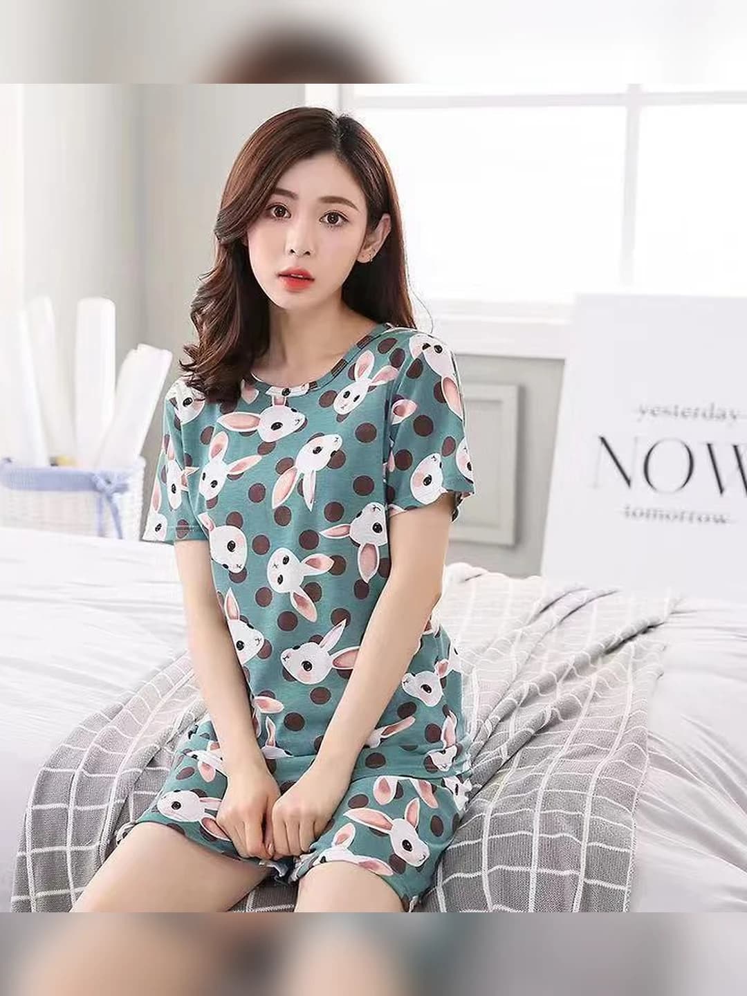 Short sleeve - Green rabbit