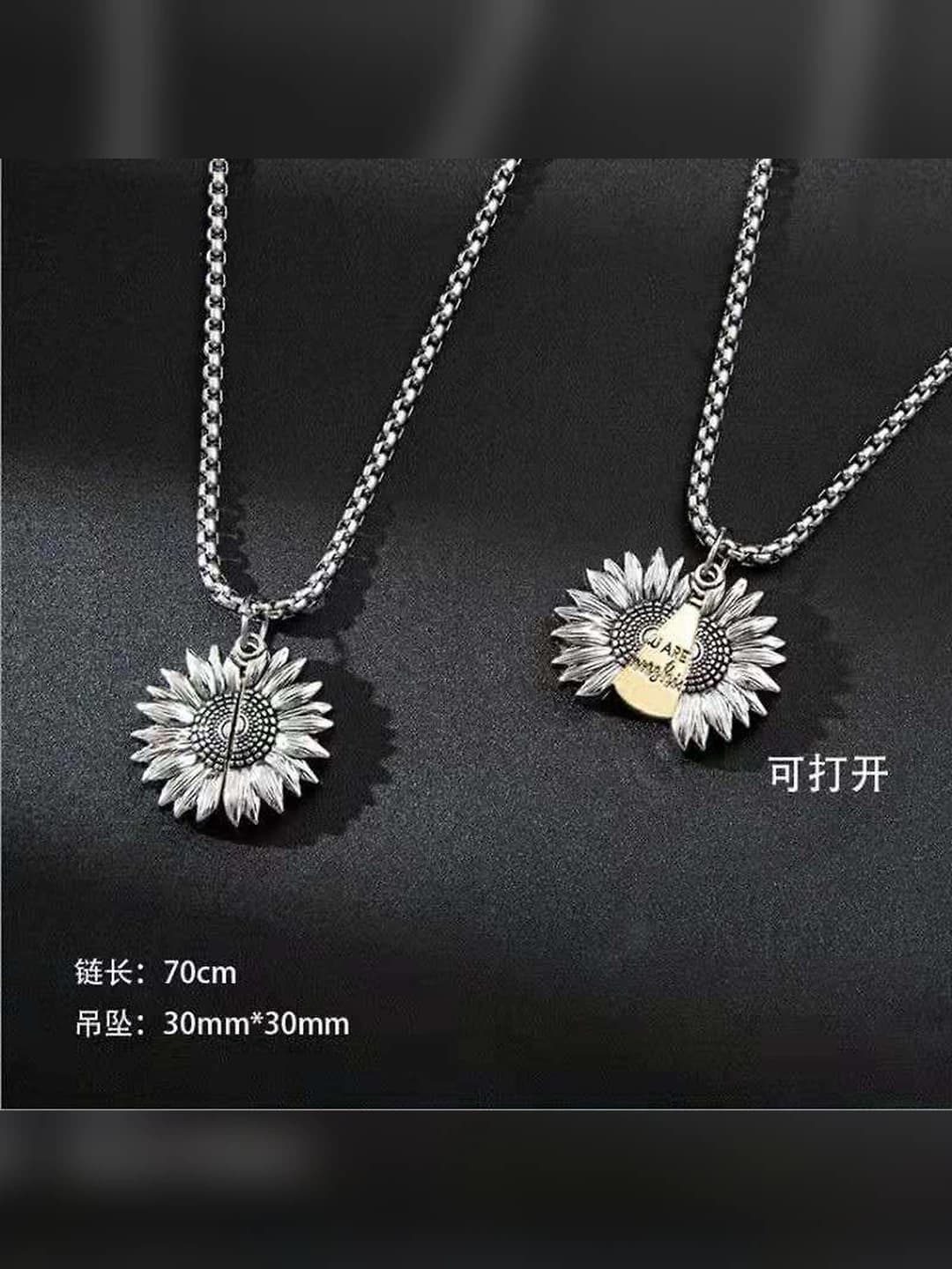 Sunflower (opens) + 70cm titanium chain