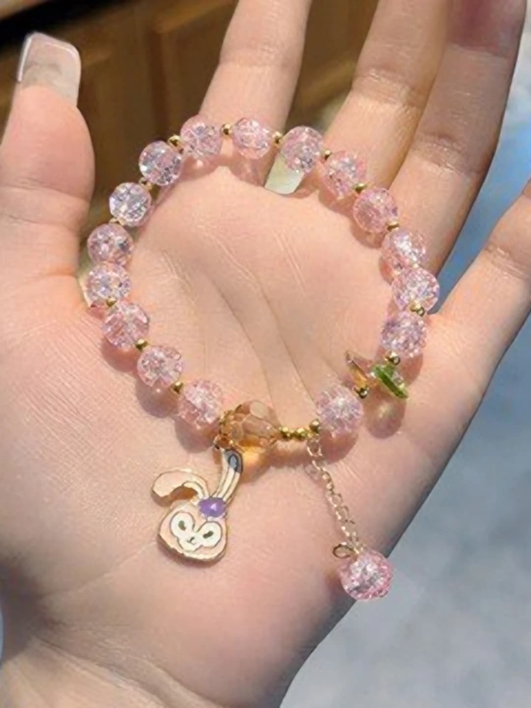 Pink StellaLou engraved bracelet