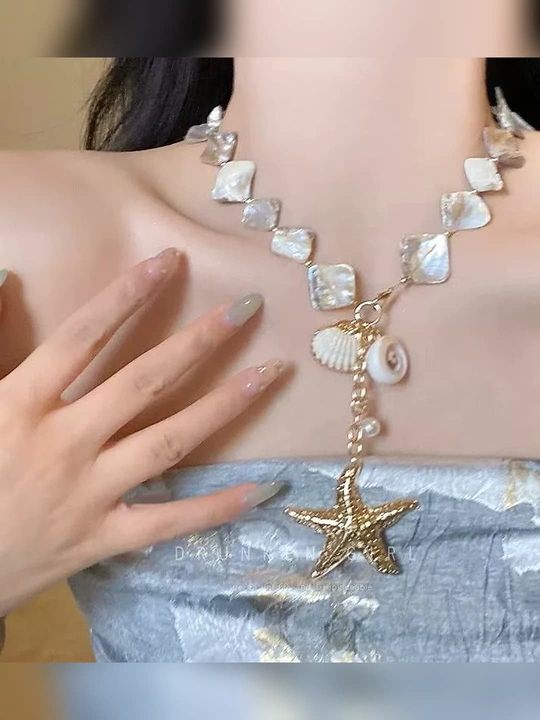 Shell and starfish necklace