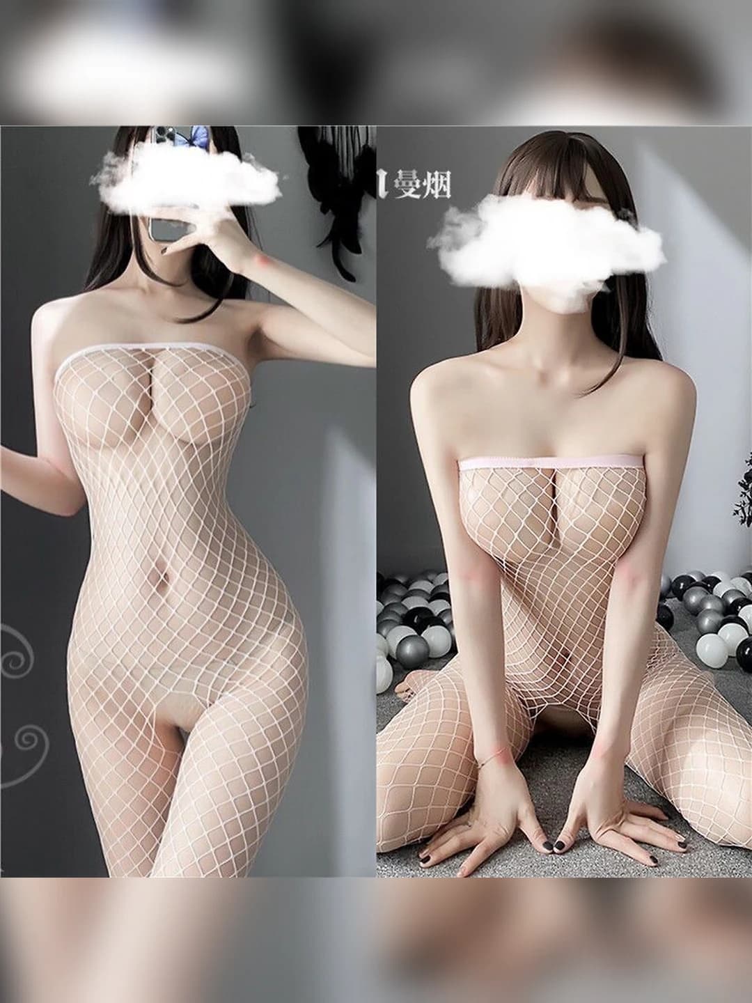Bandli bodystock oq-pushti 2 dona