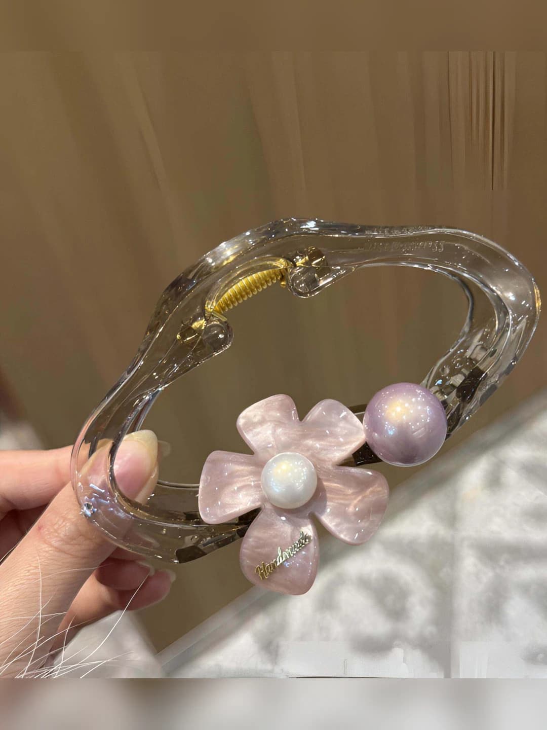 1# Tea champagne flower clip