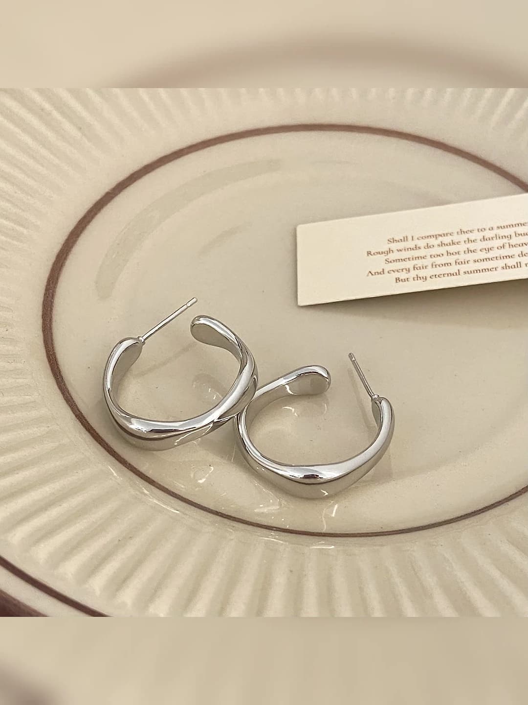 Серебряные асимметричные серьги, позолота