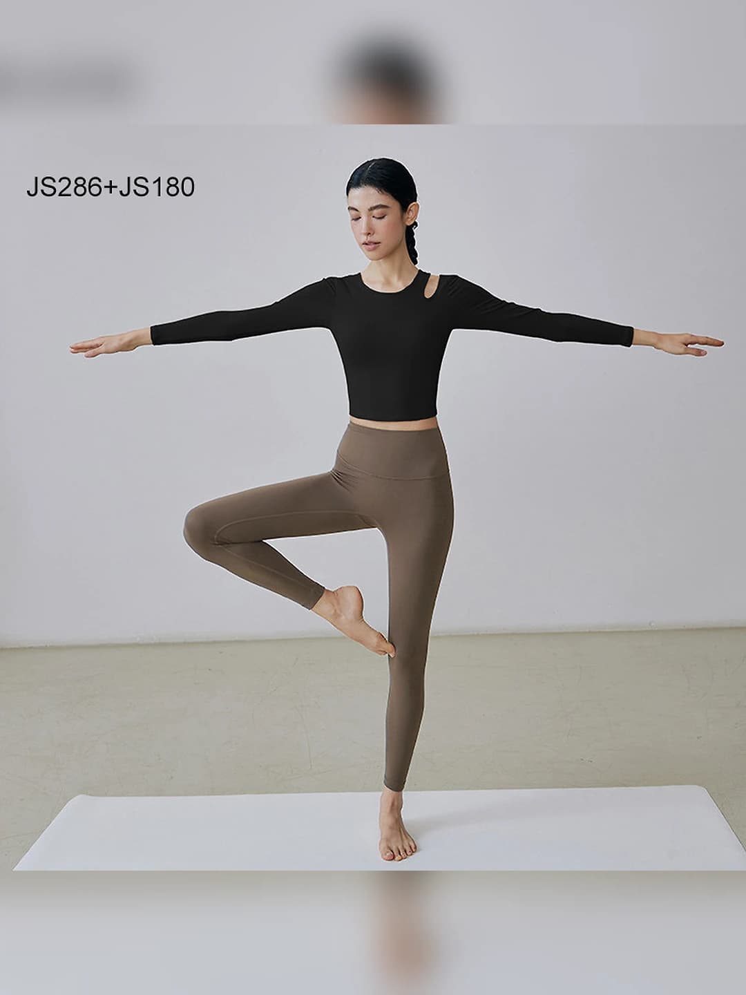 Black (long sleeve) + brown (trousers)