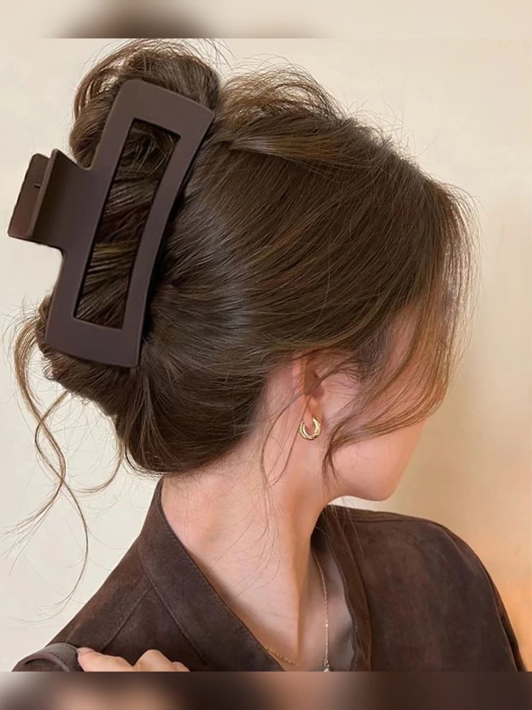 16# Dark coffee square clip 13cm