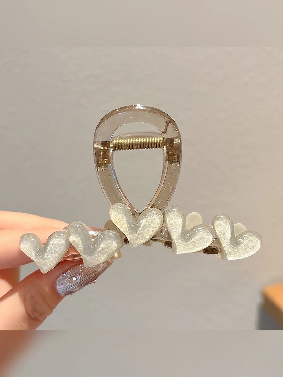 3# Серо-зелёный сердце зажим 8.3 см