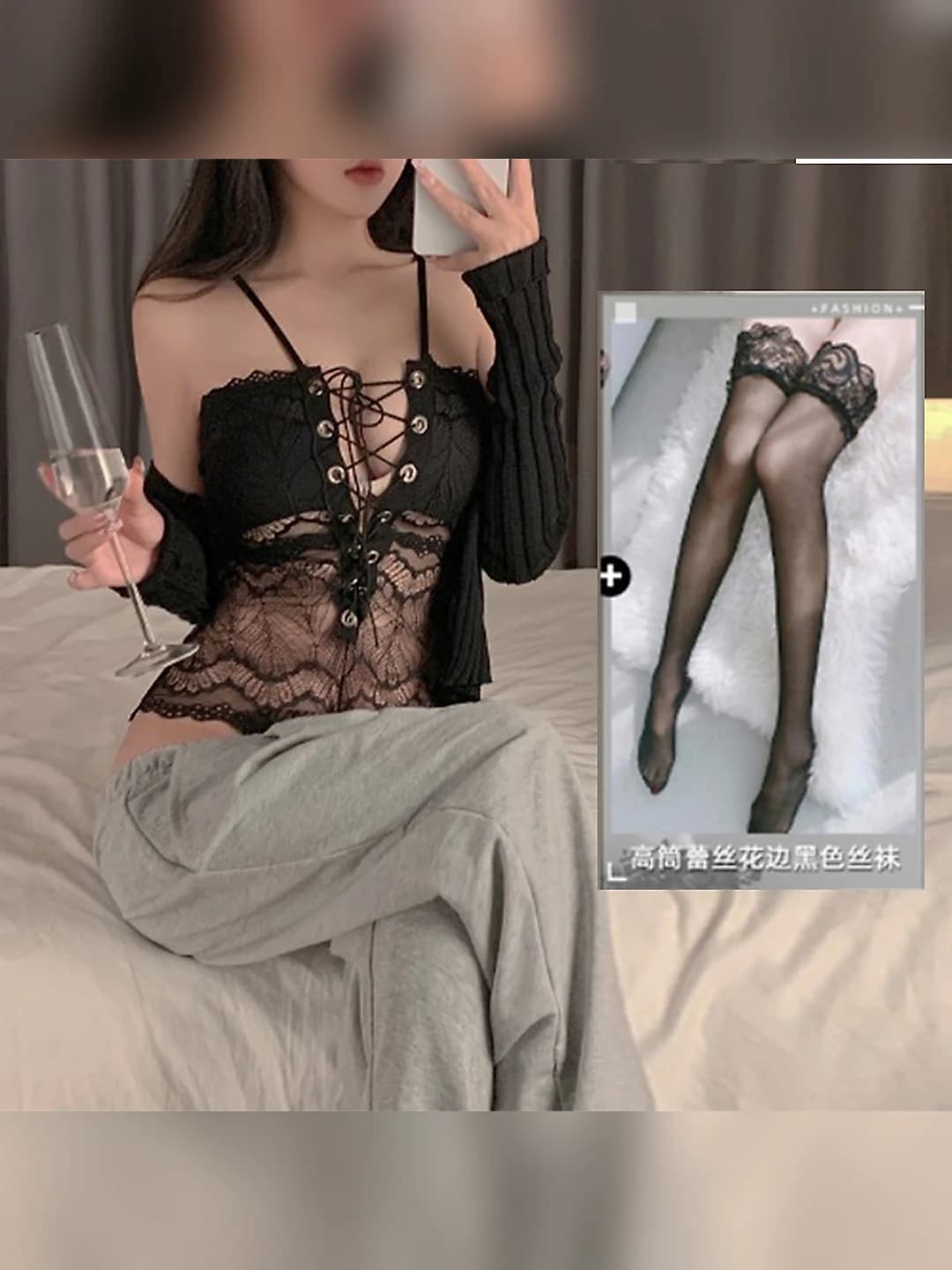 Qora bodysuit + qora chorak