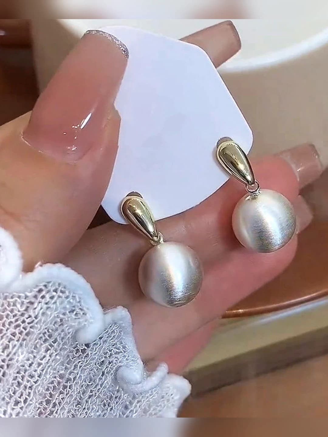 3# Brushed round ball studs