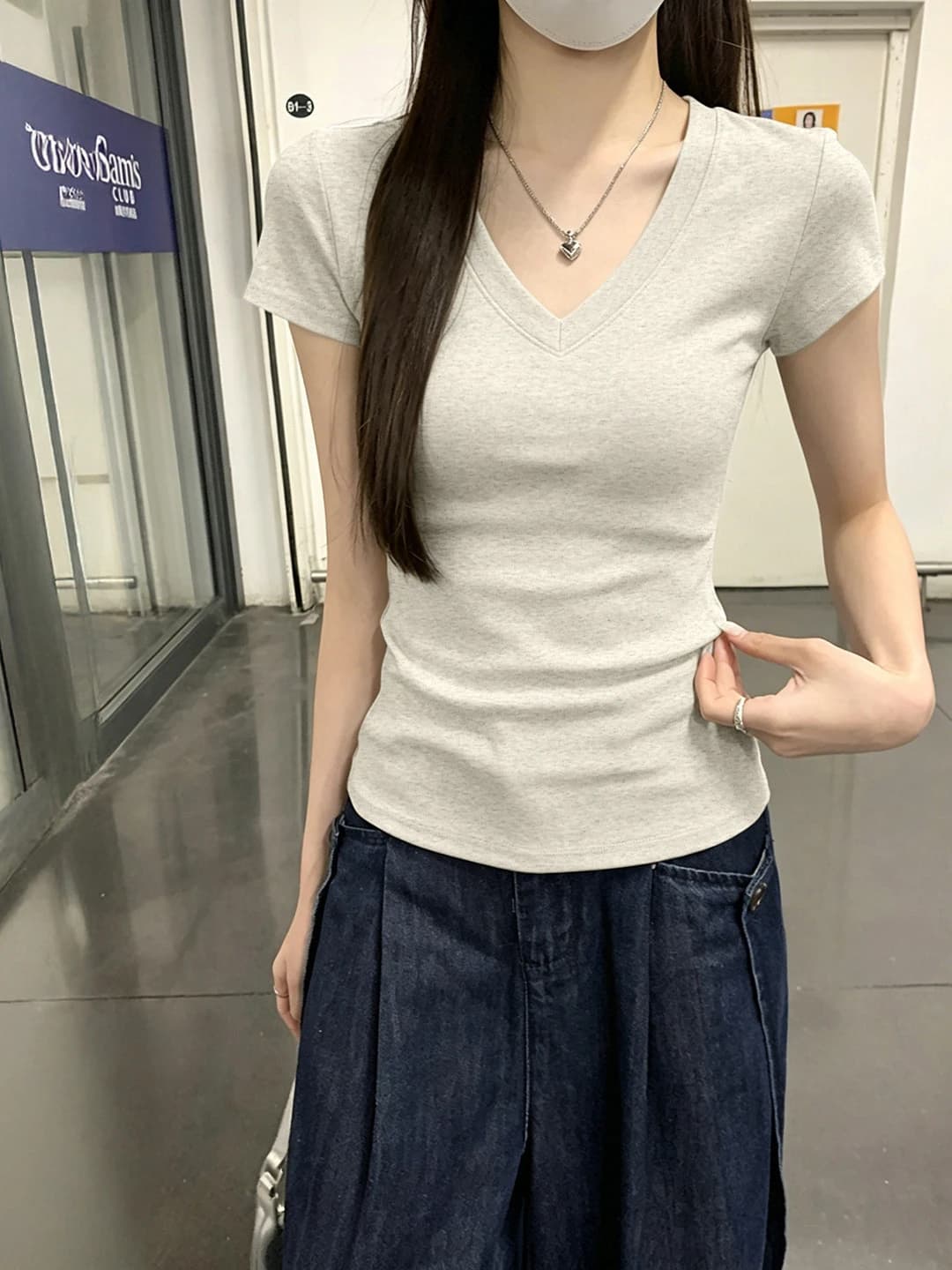 Grey (V-neck)