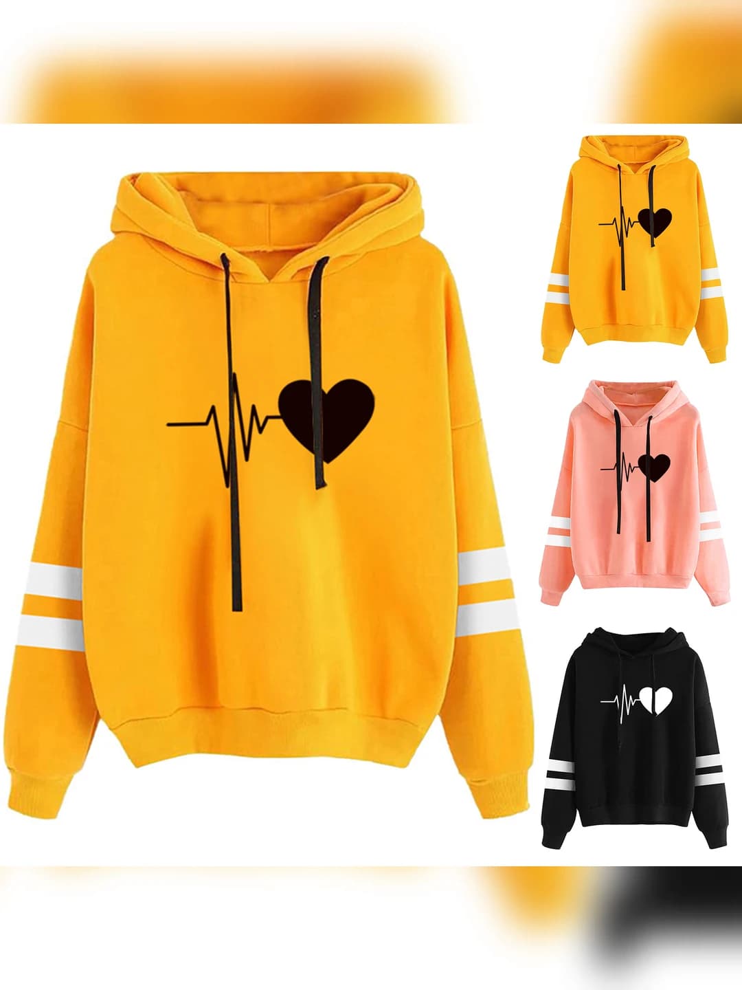 Women's winter loose fit sweatshirt, crew neck, long sleeve, printed, 95% polyester