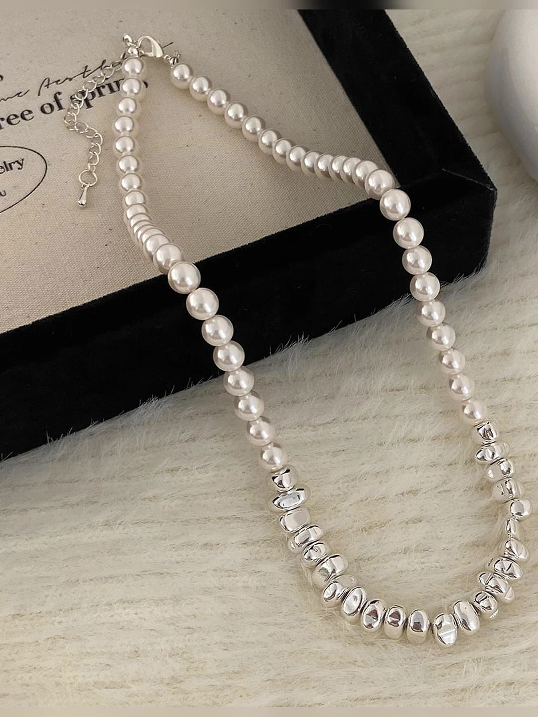 Белый Swarovski жемчуг, серебро