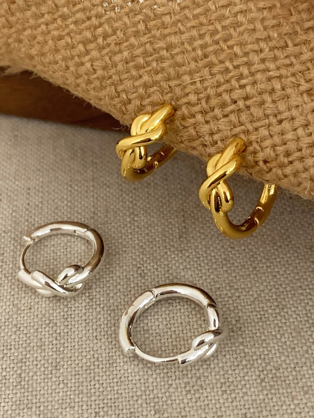 Женские геометрические серьги из меди с покрытием 18K толстым серебром