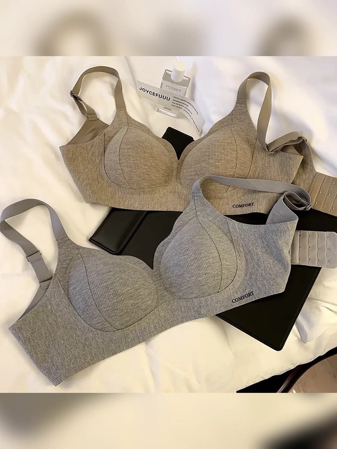 Women's autumn-winter seamless bra, soft fabric, 3/4 style, firm support