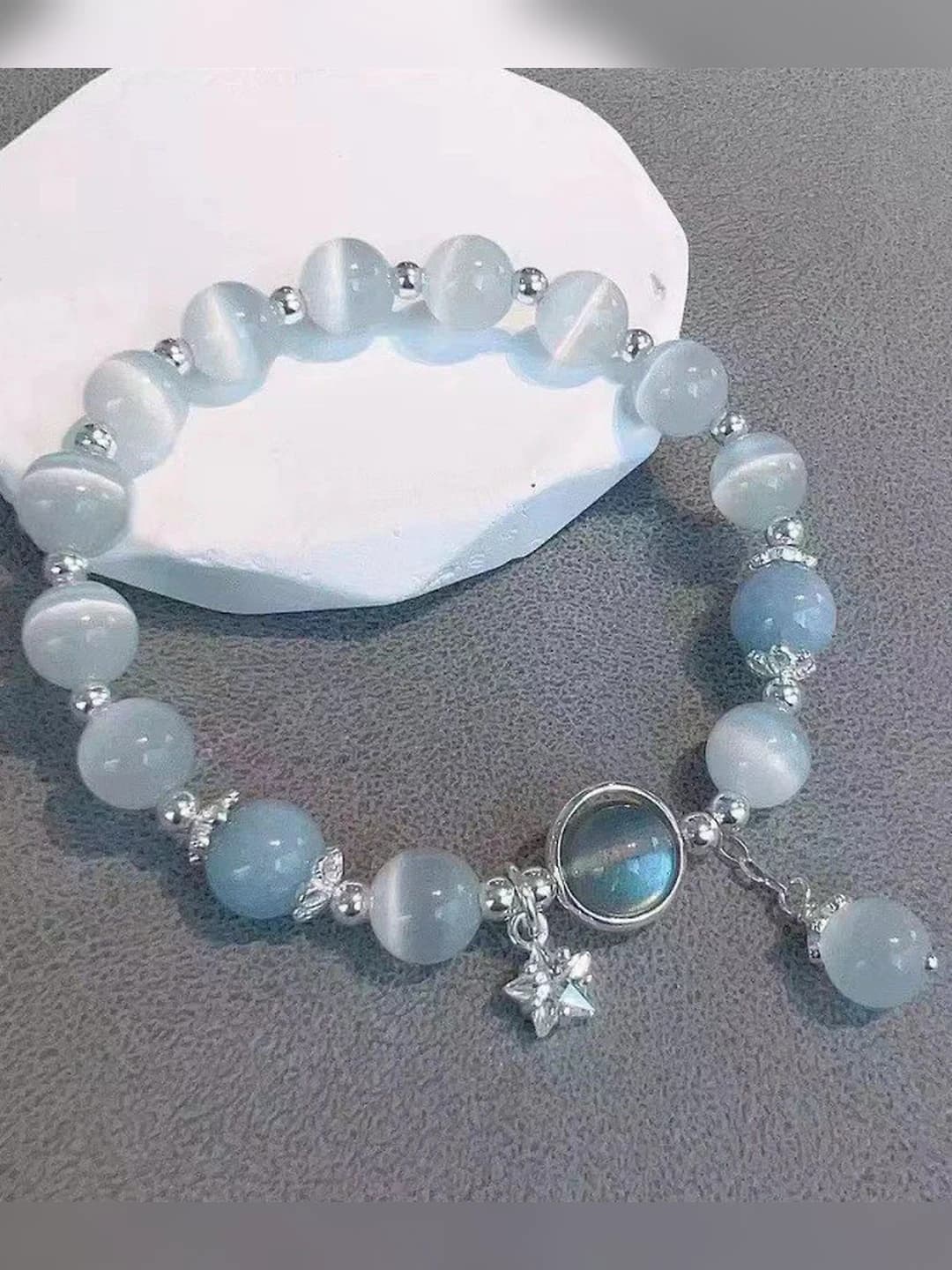 Звезда кошачий глаз браслет