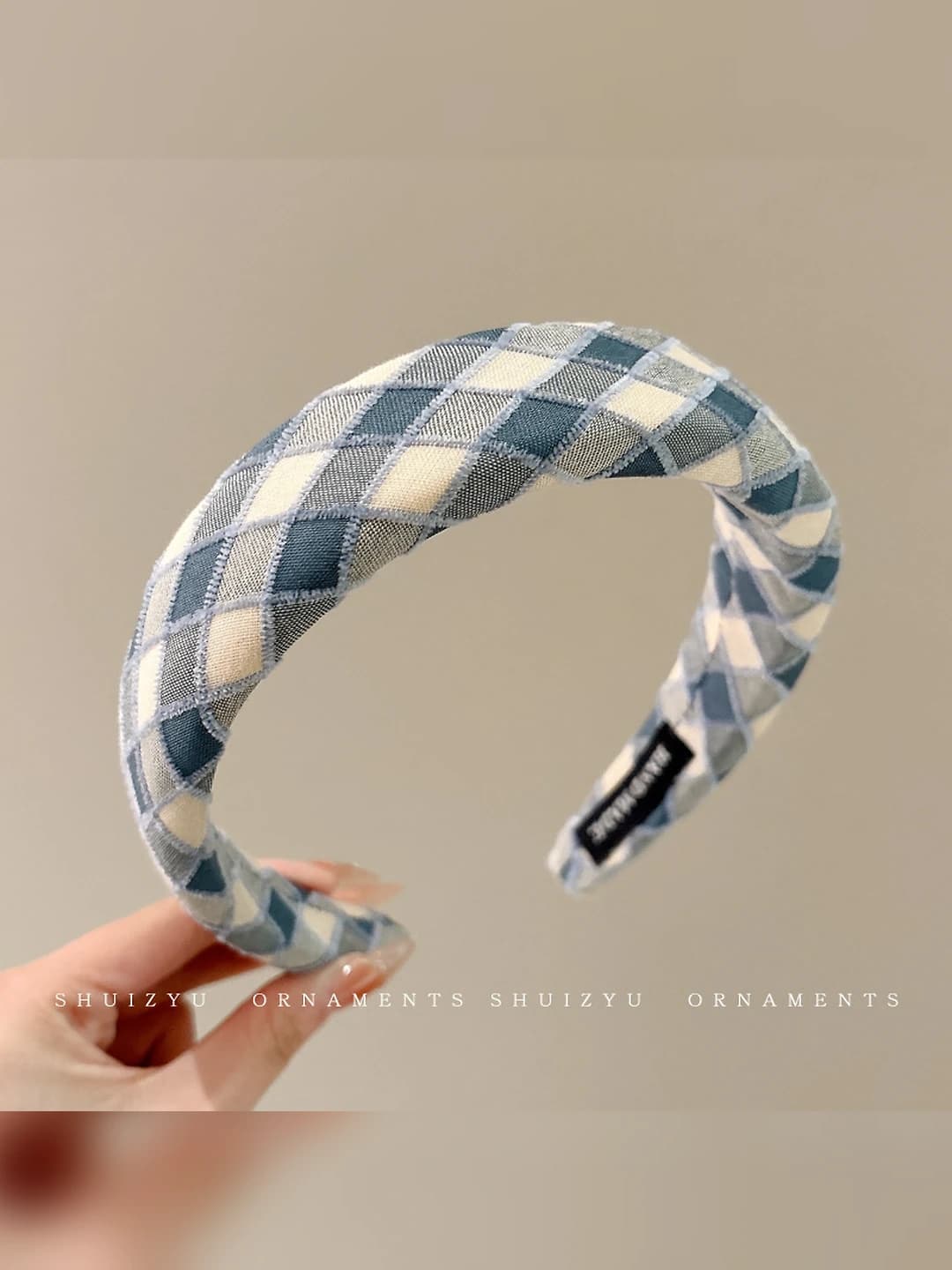 Blue plaid, 3 cm