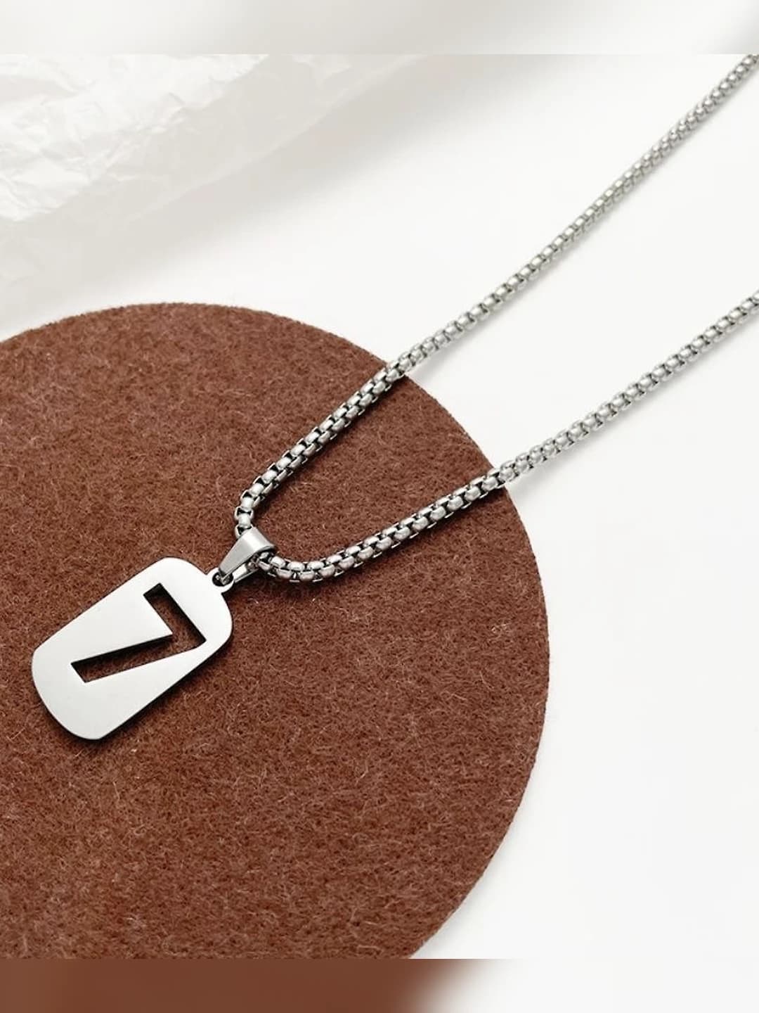 Titan staliydan 7 raqamli sovg'a osma zanjir, unisex