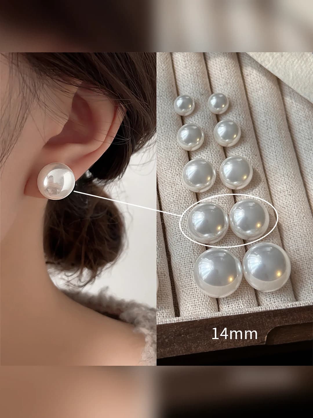 14mm off-white pearl