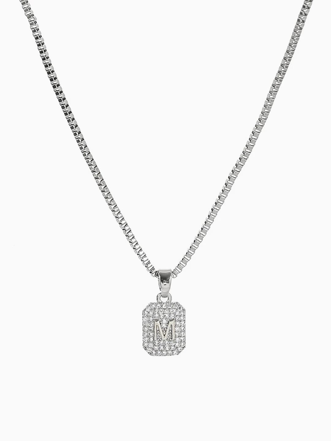 M, silver