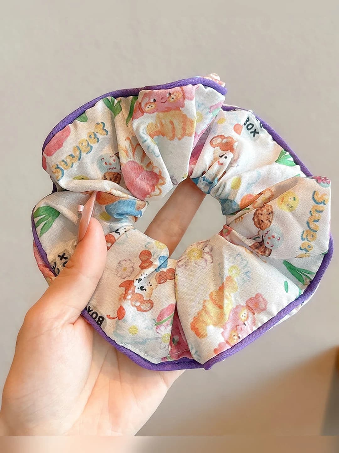 Фиолетовый мишка 14 см