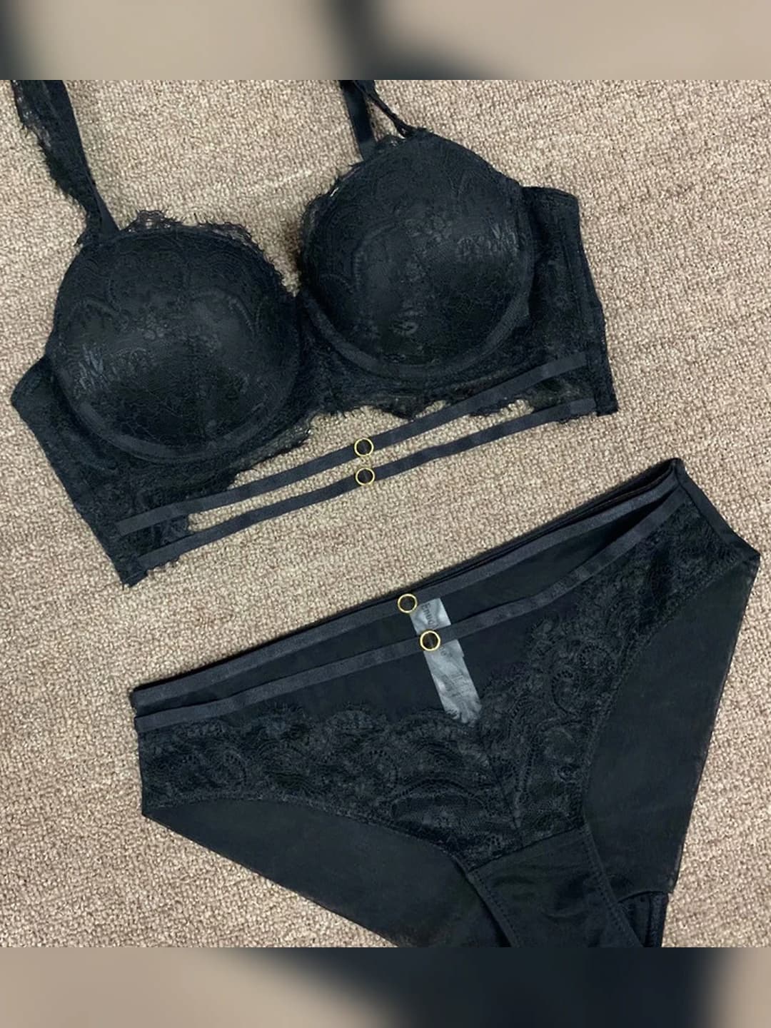 Black floral - 5 pairs