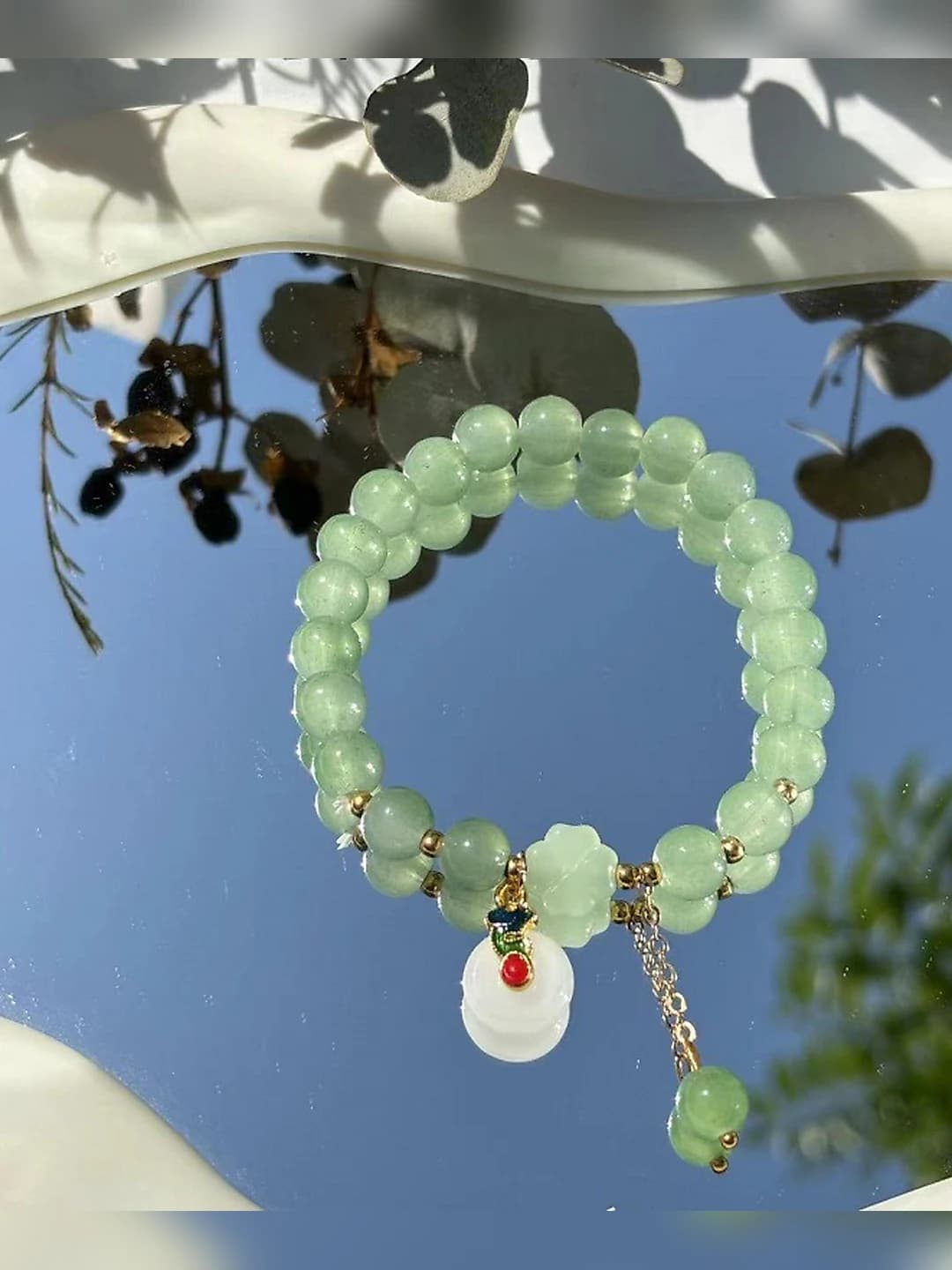 White peace buckle, Donglin jade