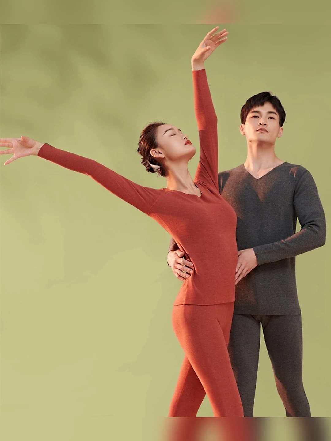 Women's fleece-lined thermal underwear set: 330g seamless, acetate and silk, thickened, long sleeve and trousers
