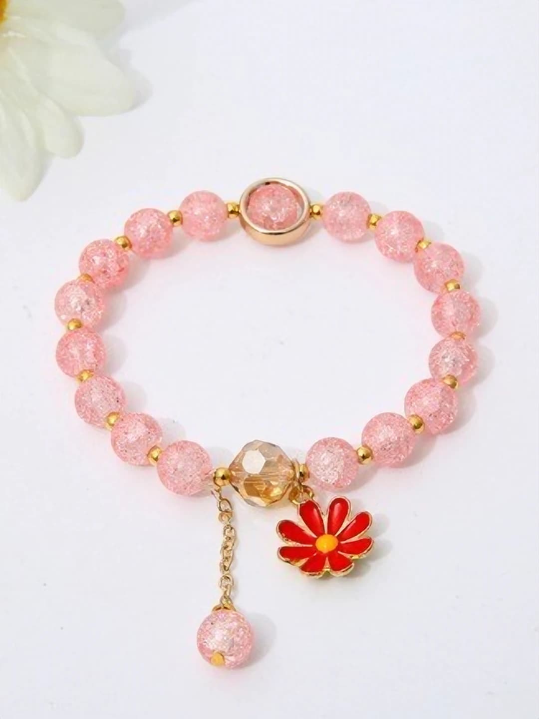 Pink large red pendant daisy