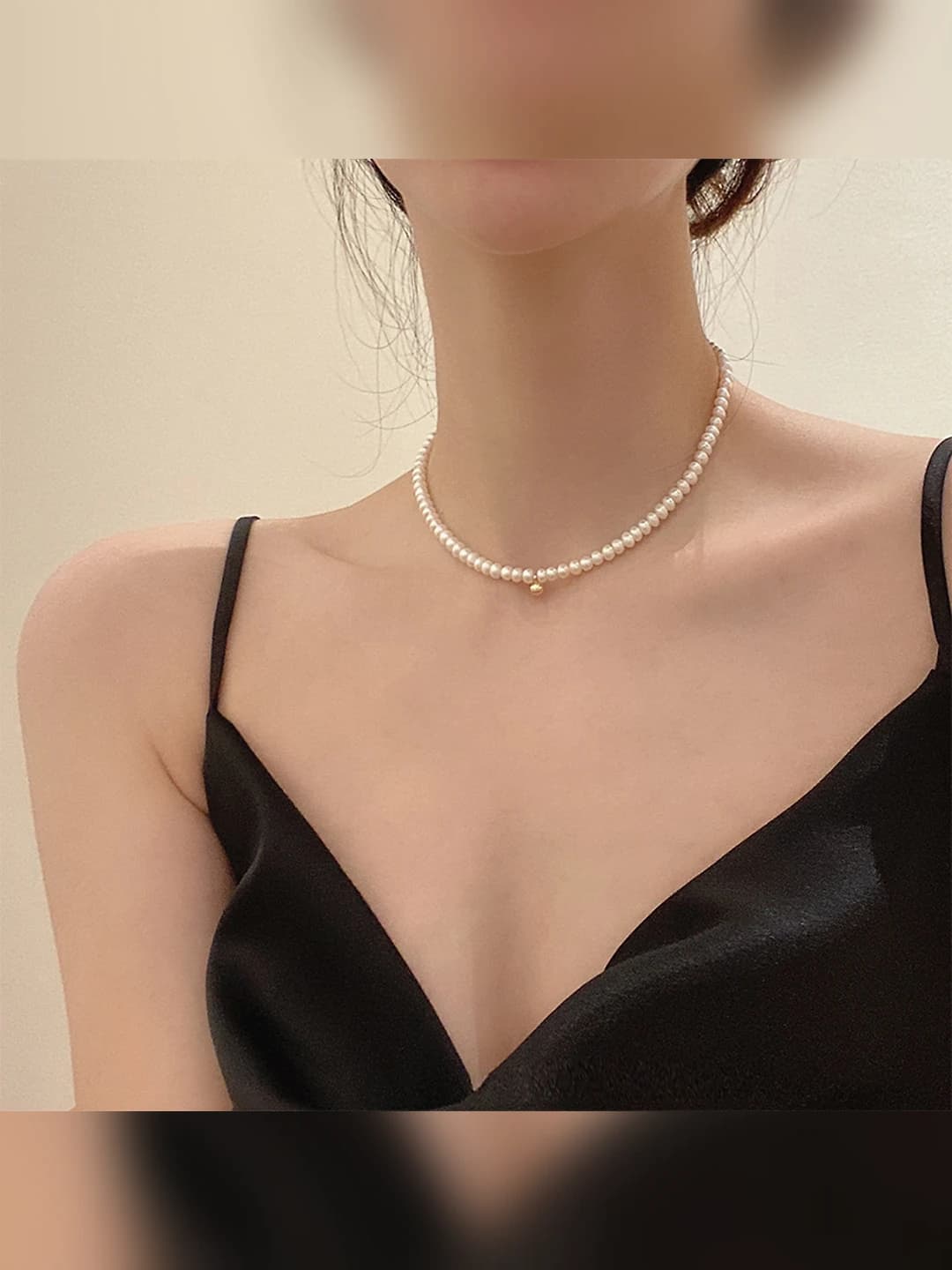 Women's retro pearl chain necklace